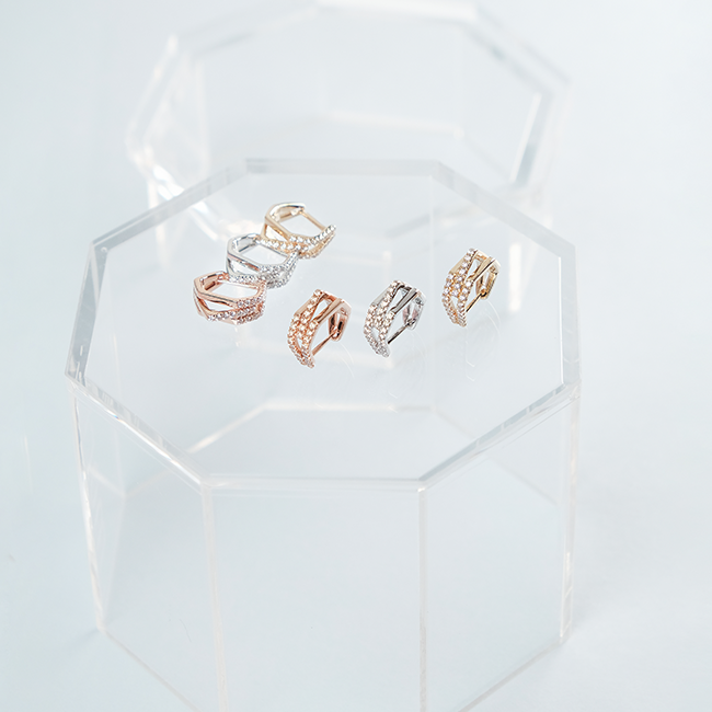 Octagon diamond hoops